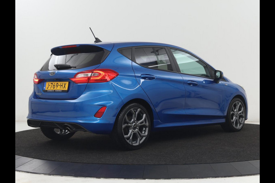 Ford Fiesta 1.0 EcoBoost ST-Line | Stoel & stuurverwarming | Adaptive cruise | Camera | Carplay | Full LED | Half leder | Side Assist | Navigatie | Park Assist | Climate control | Bluetooth