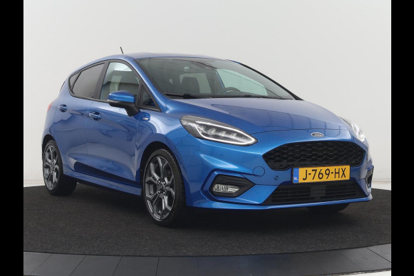 Ford Fiesta 1.0 EcoBoost ST-Line | Stoel & stuurverwarming | Adaptive cruise | Camera | Carplay | Full LED | Half leder | Side Assist | Navigatie | Park Assist | Climate control | Bluetooth
