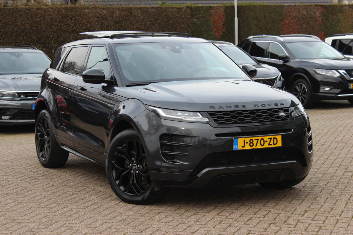 Land Rover Range Rover Evoque 1.5 P300e AWD HSE R-Dynamic NL. Auto 42.832 km / Panoramadak / Camera / Luxe Leder / Meridian / Keyless / 20'' / Navigatie / Stoelverwarming / Dodehoek / DAB / ACC