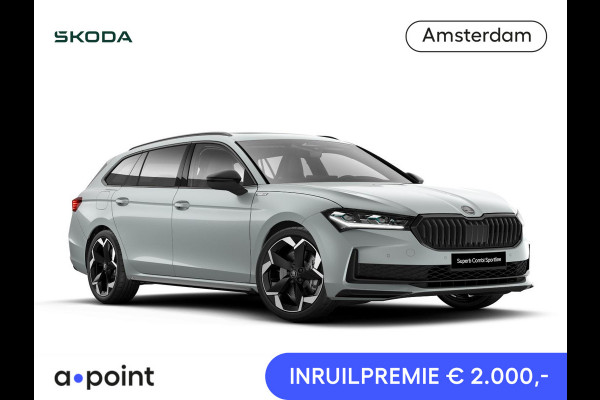 Škoda Superb Combi Sportline Business PHEV 1.5 TSI 204 pk 6 versn. DSG | Panoramadak | Wegklapbare trekhaak | Winter pakket | 19 inch lichtmetalen velgen