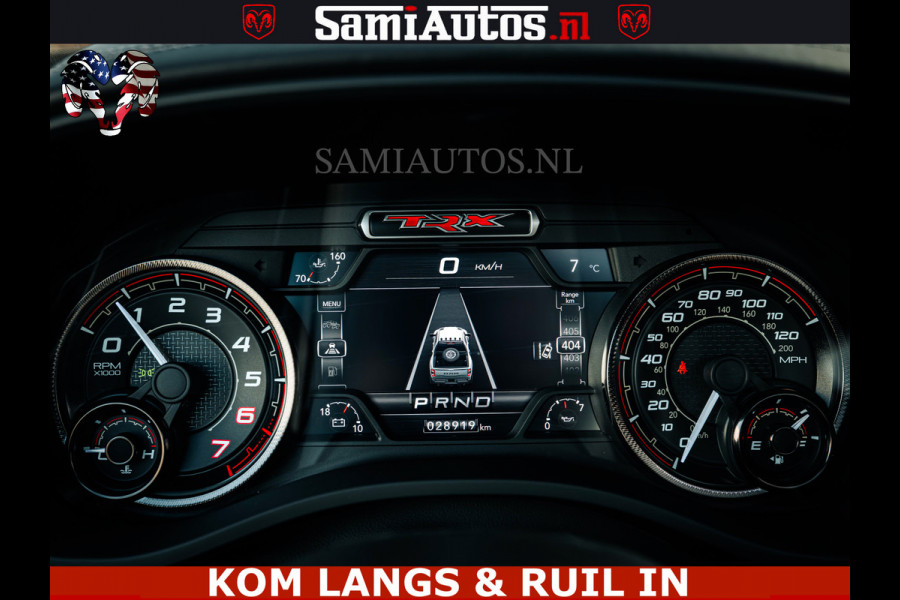 Dodge Ram TRX HELLCAT | 6.2 V8 702PK | FLAME RED | BOM VOL | CARBON | RAMBAR | HUD | LPG | BEAD-LOCK WHEELS | CREW CAB 5 PERSOONS | BEDRIJFS AUTO DUBBELE CABINE DC |