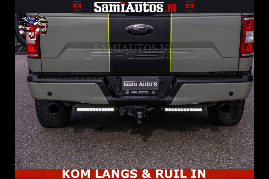 Ford USA F-150 5.0 V8 4X4 | MAT OLIVE GREEN | ZEER DIK | CAMERA | 3500KG | PANORAMA | LEDER | GO RHINO ROLLBAR | CRUISE CONTROL | PRINS LPG | BAKFLIP COVER | Deze pick-up is leverbaar met zowel een groot rijbewijs (C) als een klein rijbewijs (B). Laat ons weten wat jouw voorkeur is.