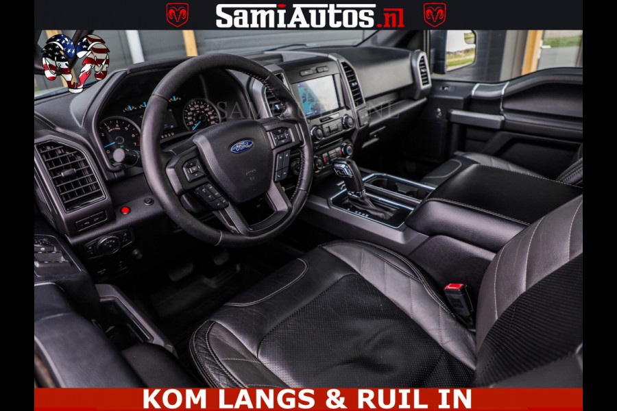 Ford USA F-150 5.0 V8 4X4 | MAT OLIVE GREEN | ZEER DIK | CAMERA | 3500KG | PANORAMA | LEDER | GO RHINO ROLLBAR | CRUISE CONTROL | PRINS LPG | BAKFLIP COVER | Deze pick-up is leverbaar met zowel een groot rijbewijs (C) als een klein rijbewijs (B). Laat ons weten wat jouw voorkeur is.
