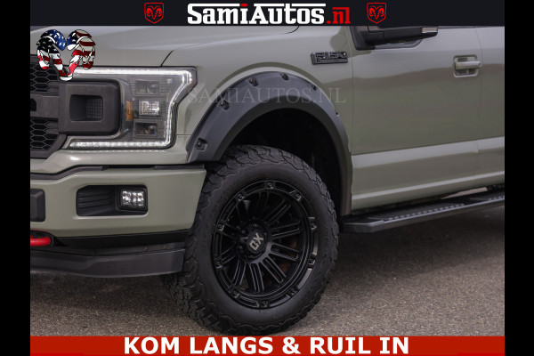 Ford USA F-150 5.0 V8 4X4 | MAT OLIVE GREEN | ZEER DIK | CAMERA | 3500KG | PANORAMA | LEDER | GO RHINO ROLLBAR | CRUISE CONTROL | PRINS LPG | BAKFLIP COVER | Deze pick-up is leverbaar met zowel een groot rijbewijs (C) als een klein rijbewijs (B). Laat ons weten wat jouw voorkeur is.