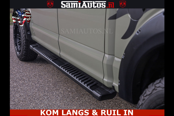 Ford USA F-150 5.0 V8 4X4 | MAT OLIVE GREEN | ZEER DIK | CAMERA | 3500KG | PANORAMA | LEDER | GO RHINO ROLLBAR | CRUISE CONTROL | PRINS LPG | BAKFLIP COVER | Deze pick-up is leverbaar met zowel een groot rijbewijs (C) als een klein rijbewijs (B). Laat ons weten wat jouw voorkeur is.