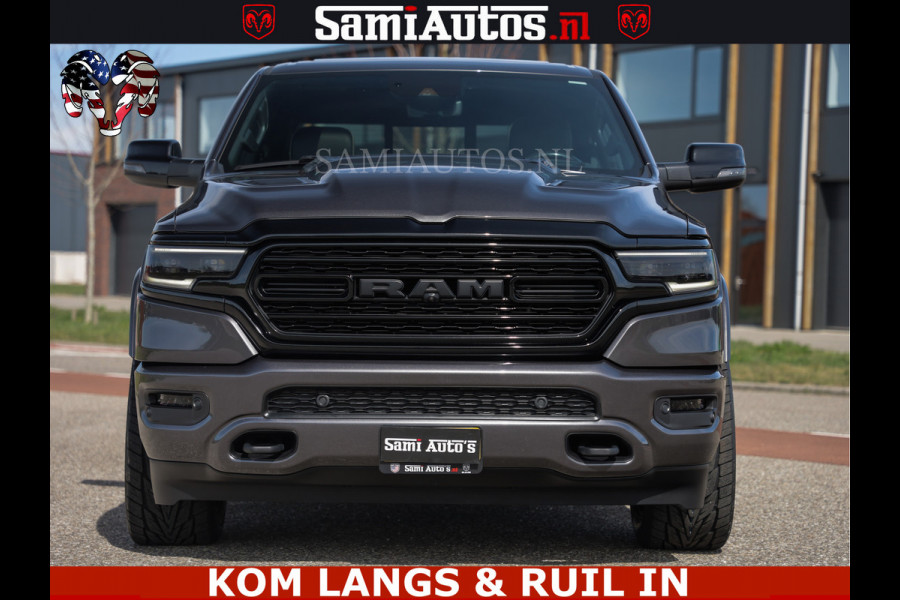 Dodge Ram LIMITED | 5.7 V8 HEMI 402PK | TUFF WIELEN | MEEST VOLLE LIMITED | PRACHTIGE KLEUR GRANITE CRYSTAL PEARL | CREW CAB | DUBBELE CABINE DC 5 PERSOONS | CREW CAB 5 PERSOONS | DUBBELE CABINE DC | MEEST ROYALE EN COMFORTABELE BEDRIJFSAUTO | HEAD-UP | LUCHTVERING | RONDOM CAMERA | MWK KLEP | PANORAMA DAK |