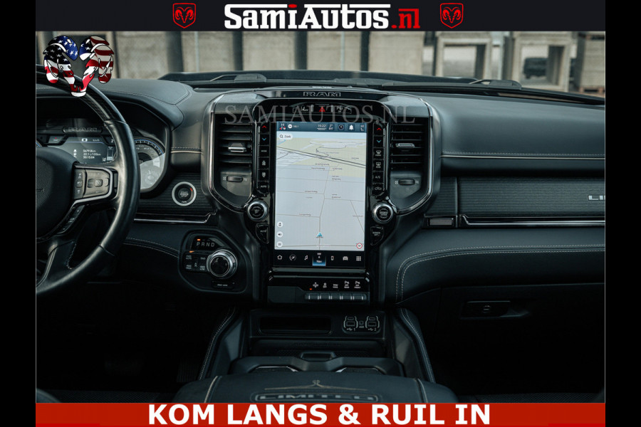 Dodge Ram LIMITED | 5.7 V8 HEMI 402PK | TUFF WIELEN | MEEST VOLLE LIMITED | PRACHTIGE KLEUR GRANITE CRYSTAL PEARL | CREW CAB | DUBBELE CABINE DC 5 PERSOONS | CREW CAB 5 PERSOONS | DUBBELE CABINE DC | MEEST ROYALE EN COMFORTABELE BEDRIJFSAUTO | HEAD-UP | LUCHTVERING | RONDOM CAMERA | MWK KLEP | PANORAMA DAK |