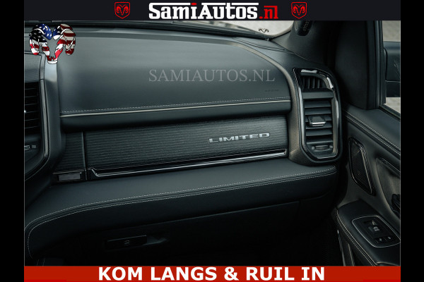 Dodge Ram LIMITED | 5.7 V8 HEMI 402PK | TUFF WIELEN | MEEST VOLLE LIMITED | PRACHTIGE KLEUR GRANITE CRYSTAL PEARL | CREW CAB | DUBBELE CABINE DC 5 PERSOONS | CREW CAB 5 PERSOONS | DUBBELE CABINE DC | MEEST ROYALE EN COMFORTABELE BEDRIJFSAUTO | HEAD-UP | LUCHTVERING | RONDOM CAMERA | MWK KLEP | PANORAMA DAK |