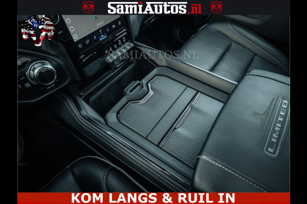 Dodge Ram LIMITED | 5.7 V8 HEMI 402PK | TUFF WIELEN | MEEST VOLLE LIMITED | PRACHTIGE KLEUR GRANITE CRYSTAL PEARL | CREW CAB | DUBBELE CABINE DC 5 PERSOONS | CREW CAB 5 PERSOONS | DUBBELE CABINE DC | MEEST ROYALE EN COMFORTABELE BEDRIJFSAUTO | HEAD-UP | LUCHTVERING | RONDOM CAMERA | MWK KLEP | PANORAMA DAK |