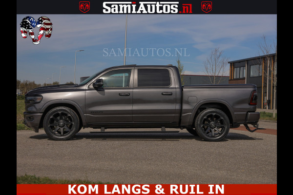 Dodge Ram LIMITED | 5.7 V8 HEMI 402PK | TUFF WIELEN | MEEST VOLLE LIMITED | PRACHTIGE KLEUR GRANITE CRYSTAL PEARL | CREW CAB | DUBBELE CABINE DC 5 PERSOONS | CREW CAB 5 PERSOONS | DUBBELE CABINE DC | MEEST ROYALE EN COMFORTABELE BEDRIJFSAUTO | HEAD-UP | LUCHTVERING | RONDOM CAMERA | MWK KLEP | PANORAMA DAK |