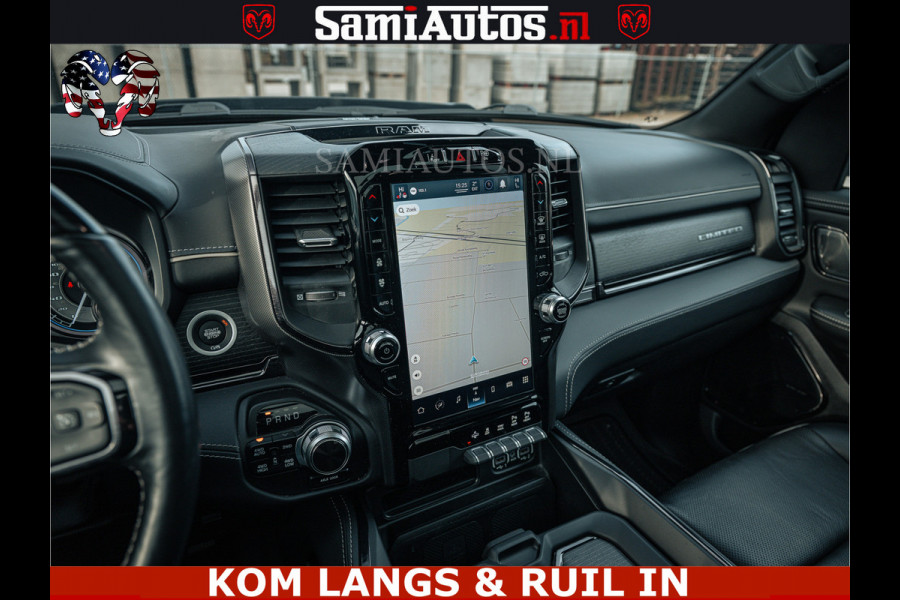 Dodge Ram LIMITED | 5.7 V8 HEMI 402PK | TUFF WIELEN | MEEST VOLLE LIMITED | PRACHTIGE KLEUR GRANITE CRYSTAL PEARL | CREW CAB | DUBBELE CABINE DC 5 PERSOONS | CREW CAB 5 PERSOONS | DUBBELE CABINE DC | MEEST ROYALE EN COMFORTABELE BEDRIJFSAUTO | HEAD-UP | LUCHTVERING | RONDOM CAMERA | MWK KLEP | PANORAMA DAK |
