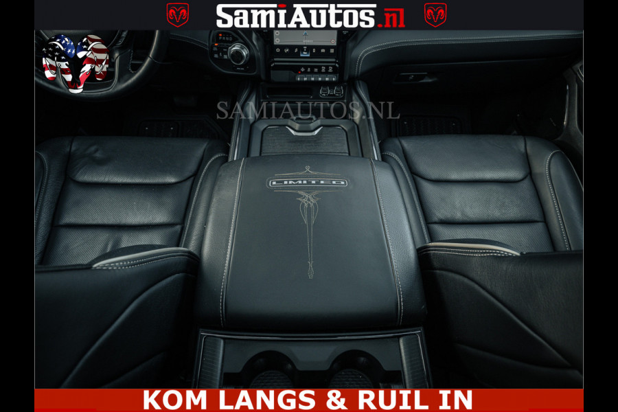 Dodge Ram LIMITED | 5.7 V8 HEMI 402PK | TUFF WIELEN | MEEST VOLLE LIMITED | PRACHTIGE KLEUR GRANITE CRYSTAL PEARL | CREW CAB | DUBBELE CABINE DC 5 PERSOONS | CREW CAB 5 PERSOONS | DUBBELE CABINE DC | MEEST ROYALE EN COMFORTABELE BEDRIJFSAUTO | HEAD-UP | LUCHTVERING | RONDOM CAMERA | MWK KLEP | PANORAMA DAK |