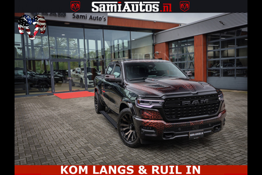 Dodge Ram COBRA EDITION | All-In Prijs | Limited Night High Output 540HP 706Nm | Massage + Full Option | De Meest Luxe en Volle Pick-Up in Comfortabele Dubbele Cabine met Royale 5 Zitplaatsen | BPM vrij | Nu Leverbaar uit Voorraad | Voorraad Nr 2335 - 5153 |