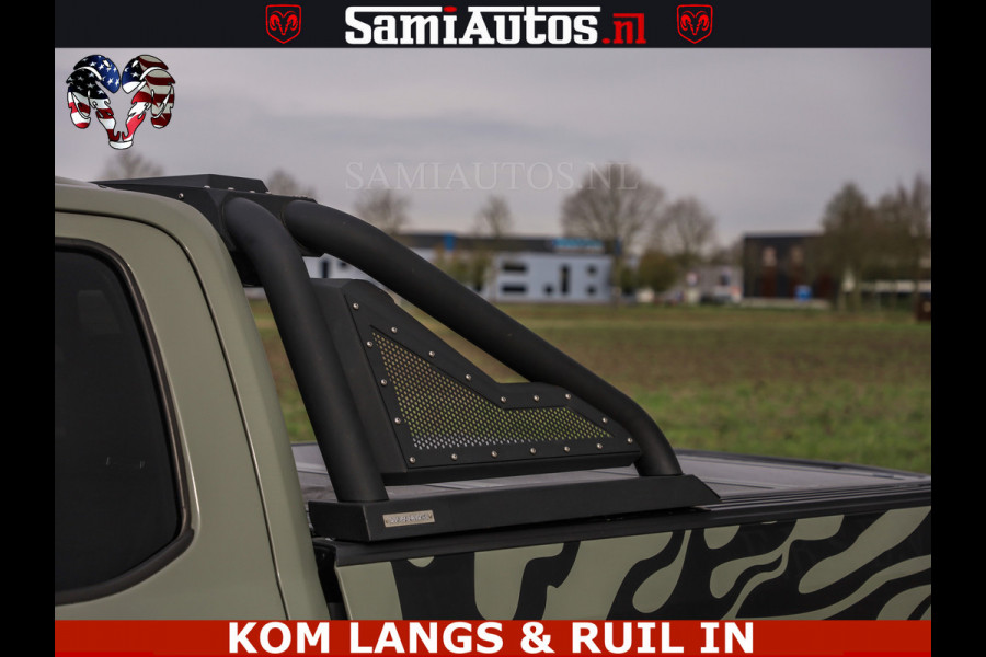 Dodge Ram FORD F150 5.0 V8 4X4 | MAT OLIVE GREEN | BIJTELLING VRIJ | ZEER DIK | CAMERA | 3500KG | PANORAMA | LEDER | GO RHINO ROLLBAR | CRUISE CONTROL | PRINS LPG | BAKFLIP COVER | Deze pick-up is leverbaar met zowel een groot rijbewijs (C) als een klein rijbewijs (B). Laat ons weten wat jouw voorkeur is.