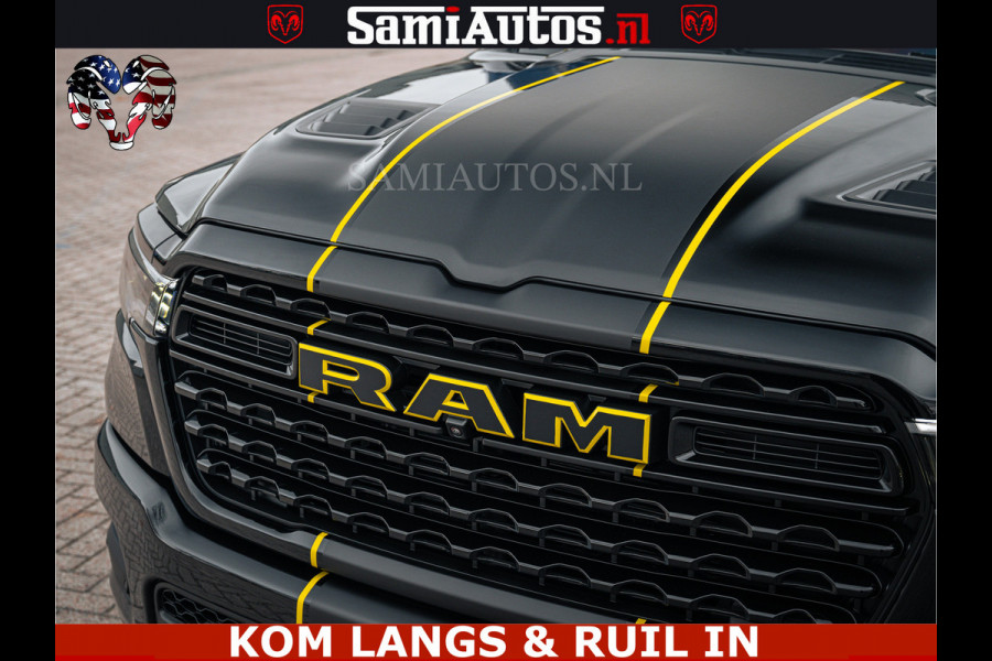 Dodge Ram LIMITED NIGHT H.O 540HP 706Nm | Massage + Full Option | De Meest Luxe en Volle Pick-Up in zijn Klasse | Comfortabele Dubbele Cabine met Royale 5 Zitplaatsen | BPM vrij | Nu Leverbaar uit Voorraad | Voorraad Nr 2370 - 5411