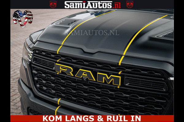 Dodge Ram LIMITED NIGHT H.O 540HP 706Nm | Massage + Full Option | De Meest Luxe en Volle Pick-Up in zijn Klasse | Comfortabele Dubbele Cabine met Royale 5 Zitplaatsen | BPM vrij | Nu Leverbaar uit Voorraad | Voorraad Nr 2370 - 5411