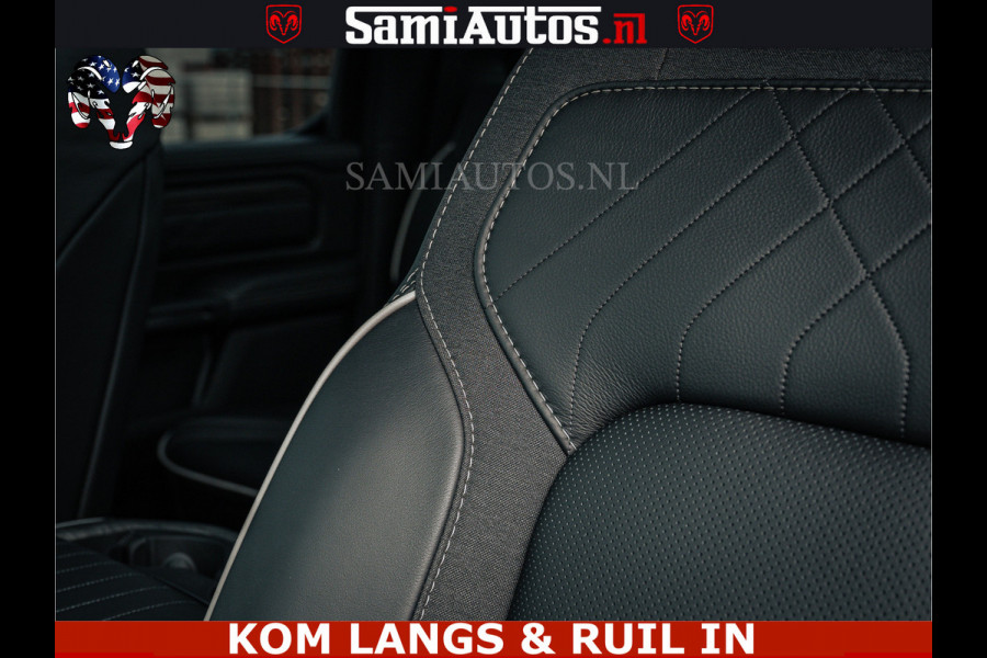 Dodge Ram LIMITED NIGHT H.O 540HP 706Nm | Massage + Full Option | De Meest Luxe en Volle Pick-Up in zijn Klasse | Comfortabele Dubbele Cabine met Royale 5 Zitplaatsen | BPM vrij | Nu Leverbaar uit Voorraad | Voorraad Nr 2370 - 5411
