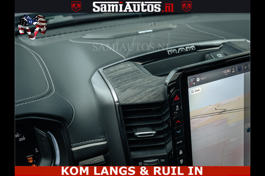 Dodge Ram LIMITED NIGHT H.O 540HP 706Nm | Massage + Full Option | De Meest Luxe en Volle Pick-Up in zijn Klasse | Comfortabele Dubbele Cabine met Royale 5 Zitplaatsen | BPM vrij | Nu Leverbaar uit Voorraad | Voorraad Nr 2370 - 5411