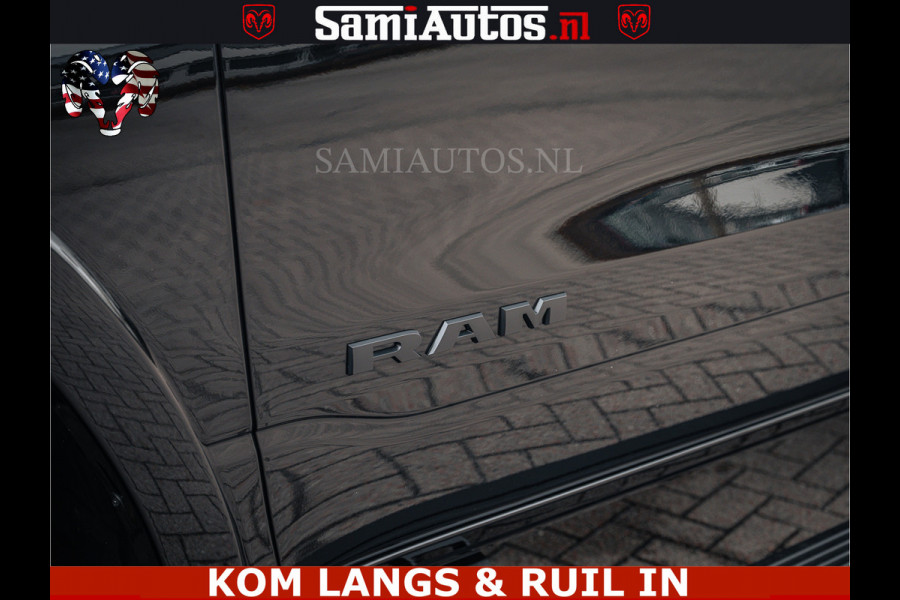 Dodge Ram LIMITED NIGHT H.O 540HP 706Nm | Massage + Full Option | De Meest Luxe en Volle Pick-Up in zijn Klasse | Comfortabele Dubbele Cabine met Royale 5 Zitplaatsen | BPM vrij | Nu Leverbaar uit Voorraad | Voorraad Nr 2370 - 5411
