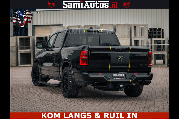Dodge Ram LIMITED NIGHT H.O 540HP 706Nm | Massage + Full Option | De Meest Luxe en Volle Pick-Up in zijn Klasse | Comfortabele Dubbele Cabine met Royale 5 Zitplaatsen | BPM vrij | Nu Leverbaar uit Voorraad | Voorraad Nr 2370 - 5411