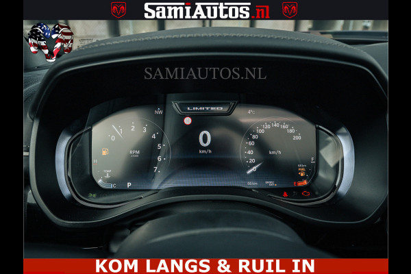 Dodge Ram LIMITED NIGHT H.O 540HP 706Nm | Massage + Full Option | De Meest Luxe en Volle Pick-Up in zijn Klasse | Comfortabele Dubbele Cabine met Royale 5 Zitplaatsen | BPM vrij | Nu Leverbaar uit Voorraad | Voorraad Nr 2370 - 5411