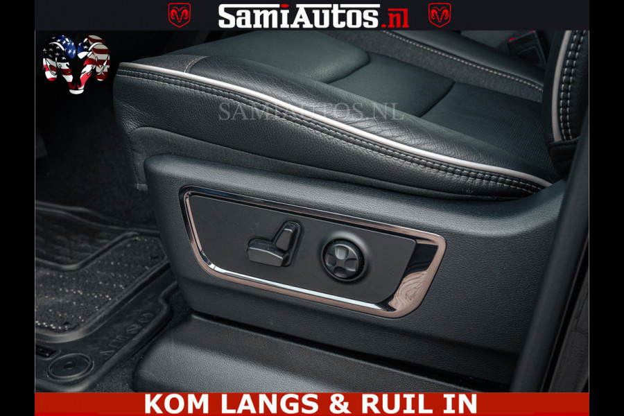 Dodge Ram LIMITED NIGHT H.O 540HP 706Nm | Massage + Full Option | De Meest Luxe en Volle Pick-Up in zijn Klasse | Comfortabele Dubbele Cabine met Royale 5 Zitplaatsen | BPM vrij | Nu Leverbaar uit Voorraad | Voorraad Nr 2370 - 5411