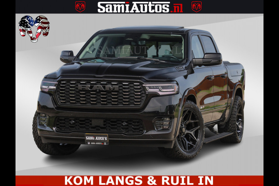 Dodge Ram TUNGSTEN BLACK OPS | 540 PK | HIGH END | MASSAGE | RAM VOL | LIMITED EDITION | DC | ROYALE 5 PERSOONS DUBBELE CABINE | GRIJSKENTEKEN | MEEST LUXE PICK UP | EERSTE EIGENAAR |