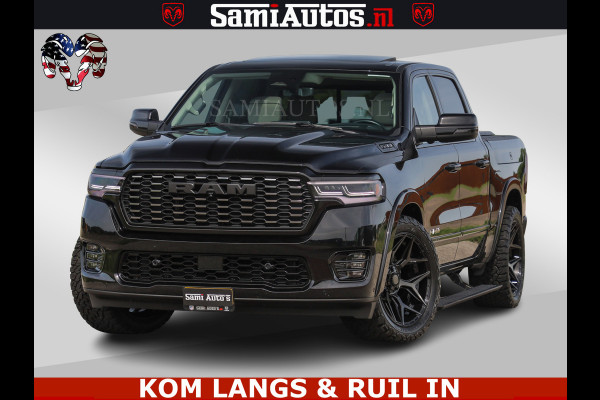 Dodge Ram TUNGSTEN BLACK OPS | 540 PK | HIGH END | MASSAGE | RAM VOL | LIMITED EDITION | DC | ROYALE 5 PERSOONS DUBBELE CABINE | GRIJSKENTEKEN | MEEST LUXE PICK UP | EERSTE EIGENAAR |