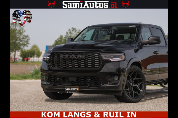 Dodge Ram TUNGSTEN BLACK OPS | 540 PK | HIGH END | MASSAGE | RAM VOL | LIMITED EDITION | DC | ROYALE 5 PERSOONS DUBBELE CABINE | GRIJSKENTEKEN | MEEST LUXE PICK UP | EERSTE EIGENAAR |