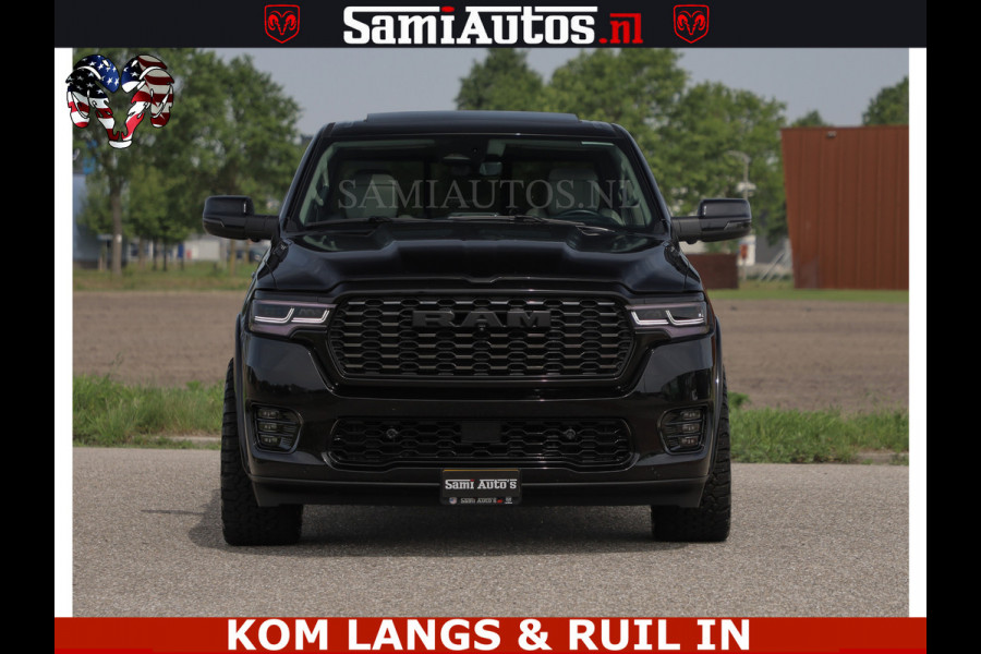 Dodge Ram TUNGSTEN BLACK OPS | 540 PK | HIGH END | MASSAGE | RAM VOL | LIMITED EDITION | DC | ROYALE 5 PERSOONS DUBBELE CABINE | GRIJSKENTEKEN | MEEST LUXE PICK UP | EERSTE EIGENAAR |