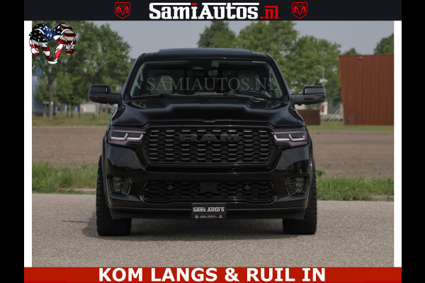 Dodge Ram TUNGSTEN BLACK OPS | 540 PK | HIGH END | MASSAGE | RAM VOL | LIMITED EDITION | DC | ROYALE 5 PERSOONS DUBBELE CABINE | GRIJSKENTEKEN | MEEST LUXE PICK UP | EERSTE EIGENAAR |