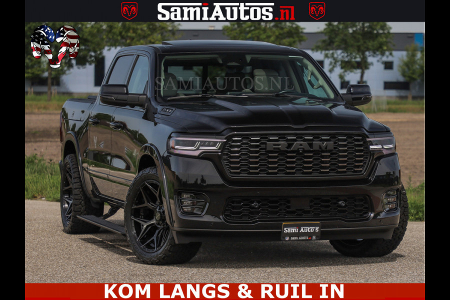 Dodge Ram TUNGSTEN BLACK OPS | 540 PK | HIGH END | MASSAGE | RAM VOL | LIMITED EDITION | DC | ROYALE 5 PERSOONS DUBBELE CABINE | GRIJSKENTEKEN | MEEST LUXE PICK UP | EERSTE EIGENAAR |