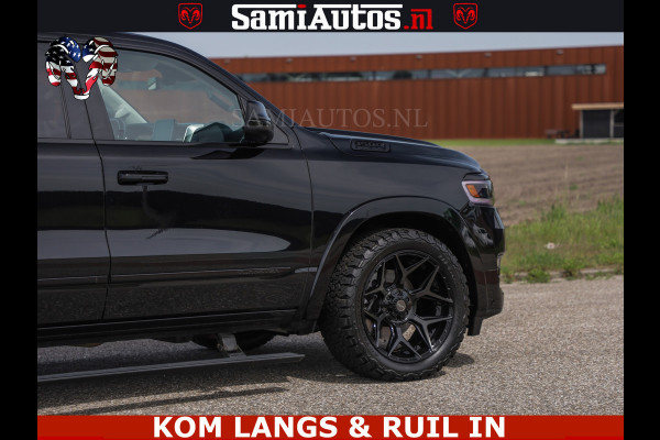 Dodge Ram TUNGSTEN BLACK OPS | 540 PK | HIGH END | MASSAGE | RAM VOL | LIMITED EDITION | DC | ROYALE 5 PERSOONS DUBBELE CABINE | GRIJSKENTEKEN | MEEST LUXE PICK UP | EERSTE EIGENAAR |