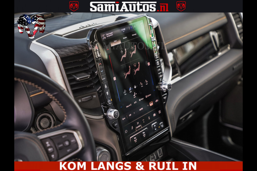 Dodge Ram TUNGSTEN BLACK OPS | 540 PK | HIGH END | MASSAGE | RAM VOL | LIMITED EDITION | DC | ROYALE 5 PERSOONS DUBBELE CABINE | GRIJSKENTEKEN | MEEST LUXE PICK UP | EERSTE EIGENAAR |