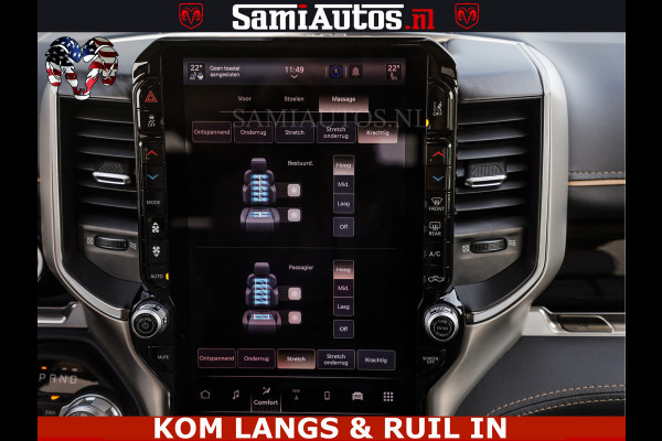 Dodge Ram TUNGSTEN BLACK OPS | 540 PK | HIGH END | MASSAGE | RAM VOL | LIMITED EDITION | DC | ROYALE 5 PERSOONS DUBBELE CABINE | GRIJSKENTEKEN | MEEST LUXE PICK UP | EERSTE EIGENAAR |