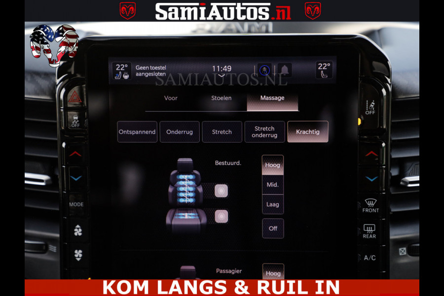 Dodge Ram TUNGSTEN BLACK OPS | 540 PK | HIGH END | MASSAGE | RAM VOL | LIMITED EDITION | DC | ROYALE 5 PERSOONS DUBBELE CABINE | GRIJSKENTEKEN | MEEST LUXE PICK UP | EERSTE EIGENAAR |
