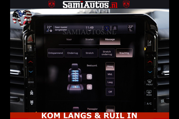Dodge Ram TUNGSTEN BLACK OPS | 540 PK | HIGH END | MASSAGE | RAM VOL | LIMITED EDITION | DC | ROYALE 5 PERSOONS DUBBELE CABINE | GRIJSKENTEKEN | MEEST LUXE PICK UP | EERSTE EIGENAAR |