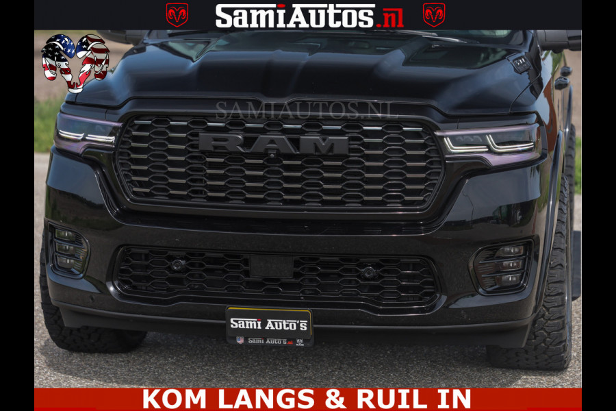 Dodge Ram TUNGSTEN BLACK OPS | 540 PK | HIGH END | MASSAGE | RAM VOL | LIMITED EDITION | DC | ROYALE 5 PERSOONS DUBBELE CABINE | GRIJSKENTEKEN | MEEST LUXE PICK UP | EERSTE EIGENAAR |