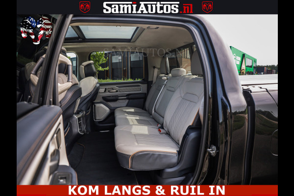Dodge Ram TUNGSTEN BLACK OPS | 540 PK | HIGH END | MASSAGE | RAM VOL | LIMITED EDITION | DC | ROYALE 5 PERSOONS DUBBELE CABINE | GRIJSKENTEKEN | MEEST LUXE PICK UP | EERSTE EIGENAAR |