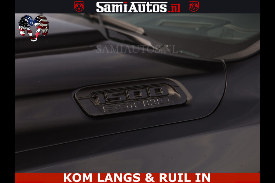 Dodge Ram TUNGSTEN BLACK OPS | 540 PK | HIGH END | MASSAGE | RAM VOL | LIMITED EDITION | DC | ROYALE 5 PERSOONS DUBBELE CABINE | GRIJSKENTEKEN | MEEST LUXE PICK UP | EERSTE EIGENAAR |