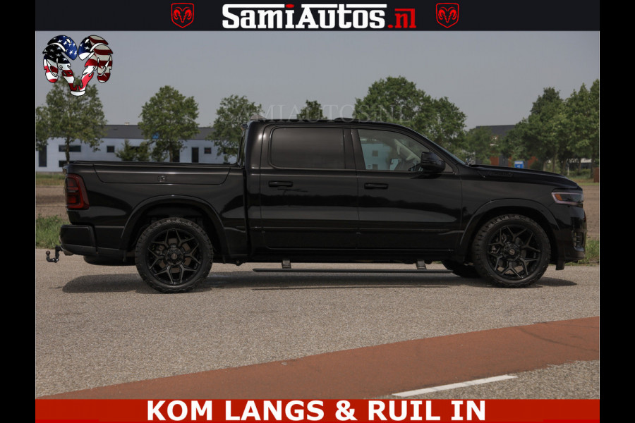 Dodge Ram TUNGSTEN BLACK OPS | 540 PK | HIGH END | MASSAGE | RAM VOL | LIMITED EDITION | DC | ROYALE 5 PERSOONS DUBBELE CABINE | GRIJSKENTEKEN | MEEST LUXE PICK UP | EERSTE EIGENAAR |