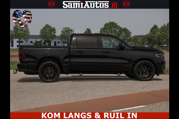 Dodge Ram TUNGSTEN BLACK OPS | 540 PK | HIGH END | MASSAGE | RAM VOL | LIMITED EDITION | DC | ROYALE 5 PERSOONS DUBBELE CABINE | GRIJSKENTEKEN | MEEST LUXE PICK UP | EERSTE EIGENAAR |