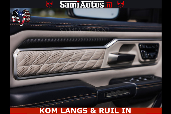 Dodge Ram TUNGSTEN BLACK OPS | 540 PK | HIGH END | MASSAGE | RAM VOL | LIMITED EDITION | DC | ROYALE 5 PERSOONS DUBBELE CABINE | GRIJSKENTEKEN | MEEST LUXE PICK UP | EERSTE EIGENAAR |
