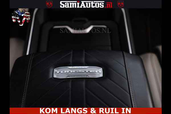 Dodge Ram TUNGSTEN BLACK OPS | 540 PK | HIGH END | MASSAGE | RAM VOL | LIMITED EDITION | DC | ROYALE 5 PERSOONS DUBBELE CABINE | GRIJSKENTEKEN | MEEST LUXE PICK UP | EERSTE EIGENAAR |