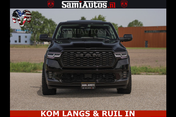 Dodge Ram TUNGSTEN BLACK OPS | 540 PK | HIGH END | MASSAGE | RAM VOL | LIMITED EDITION | DC | ROYALE 5 PERSOONS DUBBELE CABINE | GRIJSKENTEKEN | MEEST LUXE PICK UP | EERSTE EIGENAAR |