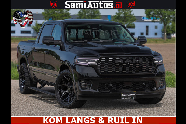 Dodge Ram TUNGSTEN BLACK OPS | 540 PK | HIGH END | MASSAGE | RAM VOL | LIMITED EDITION | DC | ROYALE 5 PERSOONS DUBBELE CABINE | GRIJSKENTEKEN | MEEST LUXE PICK UP | EERSTE EIGENAAR |