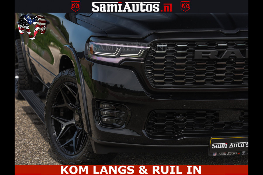 Dodge Ram TUNGSTEN BLACK OPS | 540 PK | HIGH END | MASSAGE | RAM VOL | LIMITED EDITION | DC | ROYALE 5 PERSOONS DUBBELE CABINE | GRIJSKENTEKEN | MEEST LUXE PICK UP | EERSTE EIGENAAR |