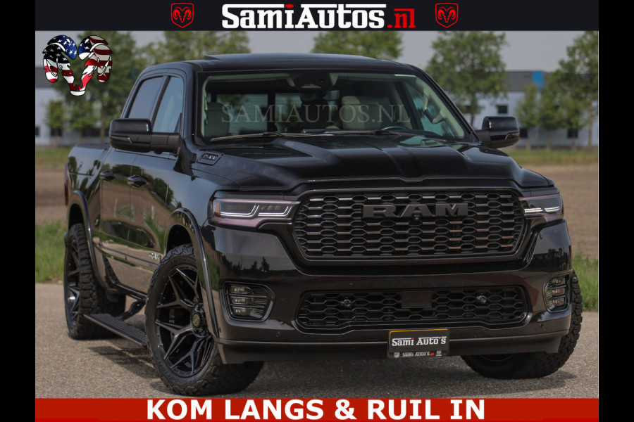 Dodge Ram TUNGSTEN BLACK OPS | 540 PK | HIGH END | MASSAGE | RAM VOL | LIMITED EDITION | DC | ROYALE 5 PERSOONS DUBBELE CABINE | GRIJSKENTEKEN | MEEST LUXE PICK UP | EERSTE EIGENAAR |