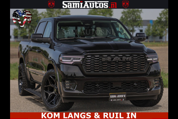 Dodge Ram TUNGSTEN BLACK OPS | 540 PK | HIGH END | MASSAGE | RAM VOL | LIMITED EDITION | DC | ROYALE 5 PERSOONS DUBBELE CABINE | GRIJSKENTEKEN | MEEST LUXE PICK UP | EERSTE EIGENAAR |