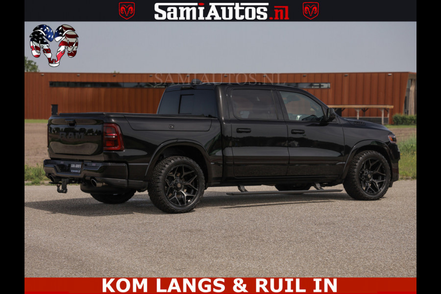 Dodge Ram TUNGSTEN BLACK OPS | 540 PK | HIGH END | MASSAGE | RAM VOL | LIMITED EDITION | DC | ROYALE 5 PERSOONS DUBBELE CABINE | GRIJSKENTEKEN | MEEST LUXE PICK UP | EERSTE EIGENAAR |